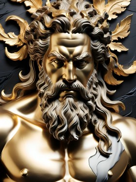 Goldener Götterkopf Goldener Götterkopf