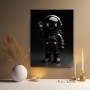 Schwarzer Astronaut mit goldenen Akzenten