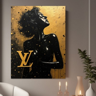 Luxus-Porträt in Schwarz und Gold