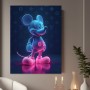 Neon Comic-Maus im Pop-Art-Stil