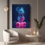 Neon Comic-Maus im Pop-Art-Stil
