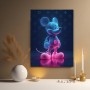 Neon Comic-Maus im Pop-Art-Stil