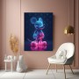 Neon Comic-Maus im Pop-Art-Stil