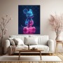 Neon Comic-Maus im Pop-Art-Stil