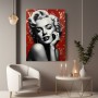 Glamour-Porträt in Rot und Gold
