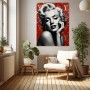 Glamour-Porträt in Rot und Gold