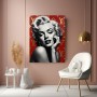 Glamour-Porträt in Rot und Gold
