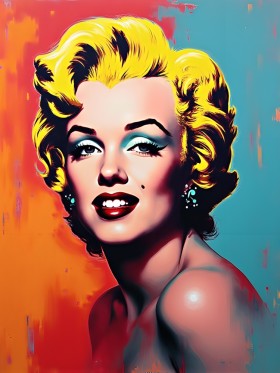 Blonde Hollywood-Ikone in Pop Art