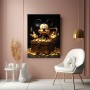 Goldene Comic-Maus mit Schatztruhe