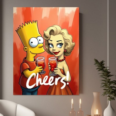 Cheers im Pop-Art-Stil