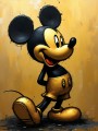 Vintage Comic-Maus in Gold