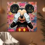 Pop-Art Maus mit Love-Graffiti