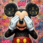 Pop-Art Maus mit Love-Graffiti