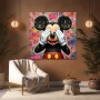 Pop-Art Maus mit Love-Graffiti
