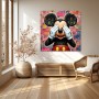 Pop-Art Maus mit Love-Graffiti