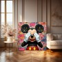 Pop-Art Maus mit Love-Graffiti