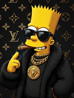Luxus-Cartoon mit Sonnenbrille