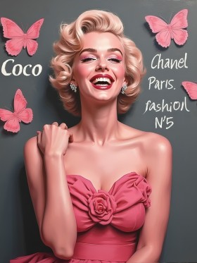 Glamour-Porträt in Pink
