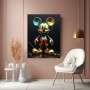 Goldene Cartoon-Maus im Pop-Art-Stil