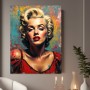 Blonde Diva im Pop-Art-Glanz