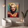 Blonde Diva im Pop-Art-Glanz