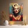 Blonde Diva im Pop-Art-Glanz