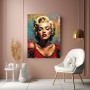 Blonde Diva im Pop-Art-Glanz