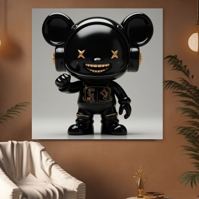 Schwarzer Designer-Toy Charakter