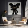 Schwarzer Designer-Toy Charakter