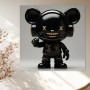Schwarzer Designer-Toy Charakter