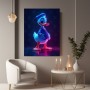 Comic-Ente im Neonlicht