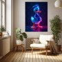 Comic-Ente im Neonlicht