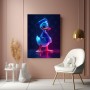 Comic-Ente im Neonlicht