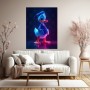 Comic-Ente im Neonlicht