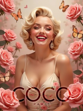 Glamour-Porträt mit Rosen