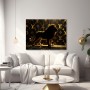 Majestätischer Löwe in Schwarz-Gold