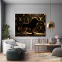 Majestätischer Löwe in Schwarz-Gold
