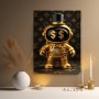 Goldener Krypto-Roboter
