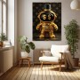 Goldener Krypto-Roboter