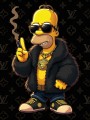 Cartoon Boss mit Goldkette
