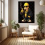 Cartoon Boss mit Goldkette