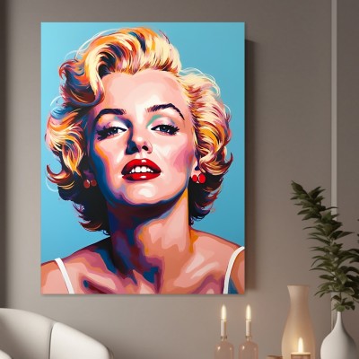 Blonde Diva im Pop-Art-Stil