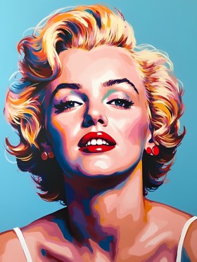 Blonde Diva im Pop-Art-Stil