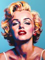 Blonde Diva im Pop-Art-Stil