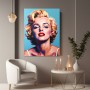Blonde Diva im Pop-Art-Stil