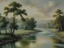 Sanfte Flusslandschaft im Abendlicht