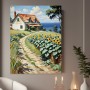 Küstenhaus mit Sonnenblumenweg