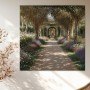 Blühender Gartenweg mit romantischem Torbogen