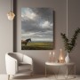 Pferd unter dramatischem Himmel