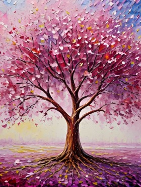 Blühender Baum in Rosa